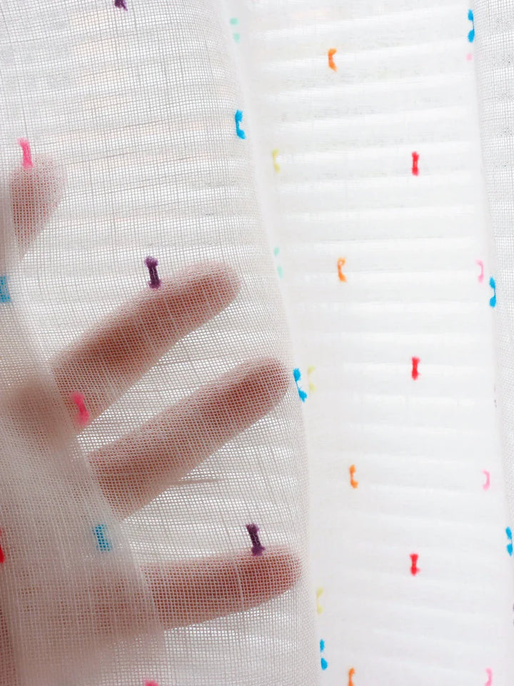 Rynx | Trendy simple gauze curtains bedroom curtain transparent tulle curtains colorful cartoon princess children's room curtain cotton