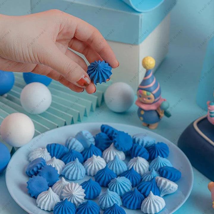 Lisslune | Playful 54-piece miniature candy meringue and sugar cookie collection for sweet decoration and photography