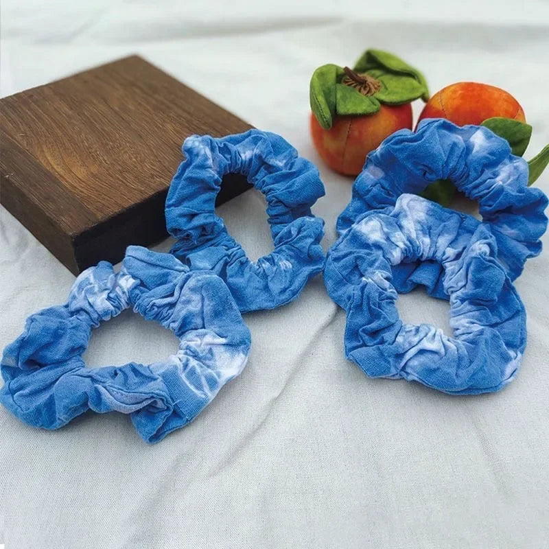 Rynx | 5 Pieces/Set Women's Hair Ties White Solid Color Hair Tie for Girls Ponytail Holder Rubber DIY Home Batik Handmade Supplies Hair Tie