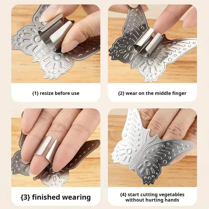 Lisslune | Butterfly Stainless Steel Adjustable Knife Shield Finger Protector