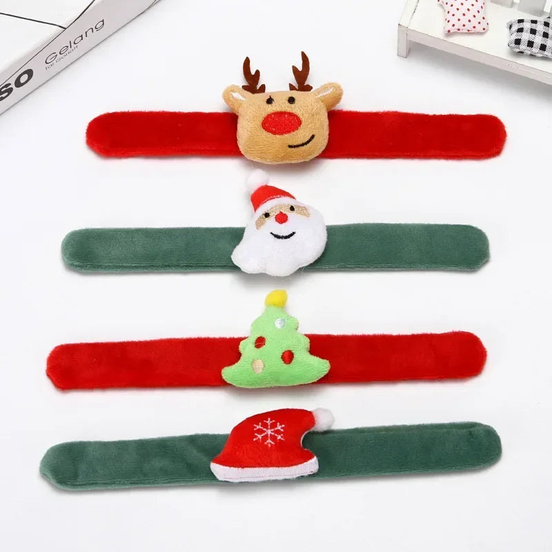 Rynx | 1PC LED Christmas Slap Circle Bracelet Clap Circle Older Santa Elk Adult Children Christmas Gifts Christmas Decorations