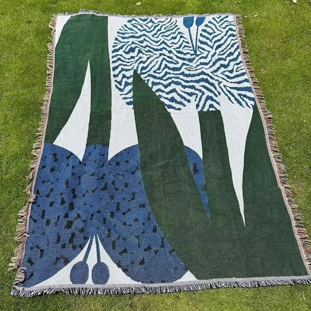 Lisslune | Pastel Landscape Throw Blanket