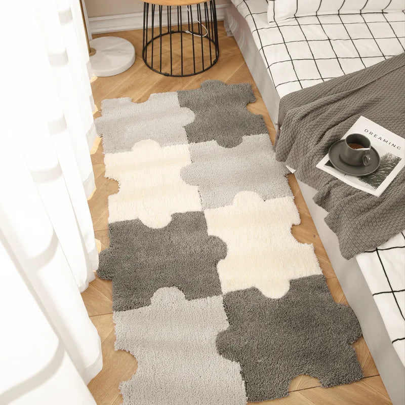 Rynx | Tufting Puzzle Bedroom Rug Soft Fluffy Rug Bath Mat Doormat Funny Kids Room Bedroom Mat Doormat Aesthetic Home Decor