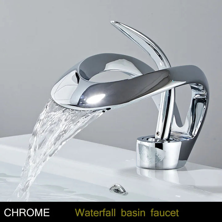 Lisslune | Modern Creative Brass Waterfall Design Faucet