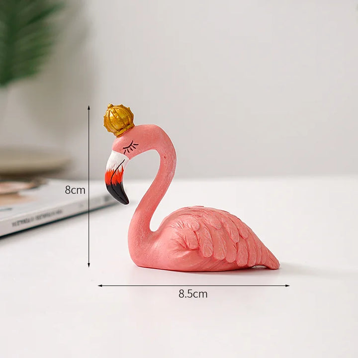 Lisslune | Nordic Flamingo Figurine Figure Statue Sculpture Living Room Office Wedding Party Ornaments Home Decor Decoration Accessories