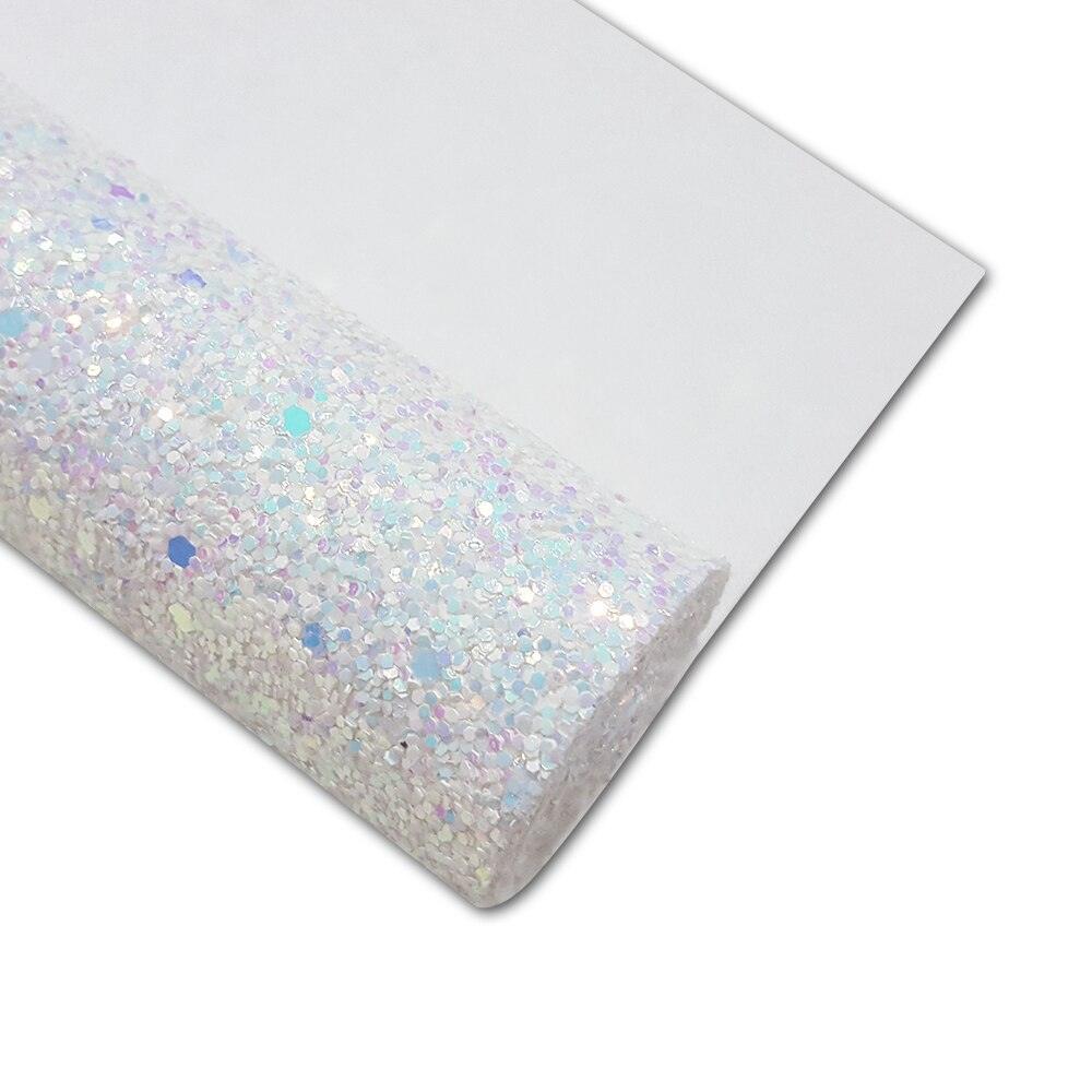 Lisslune | Sparkling White Faux Leather Craft Roll: Elevate your DIY masterpieces