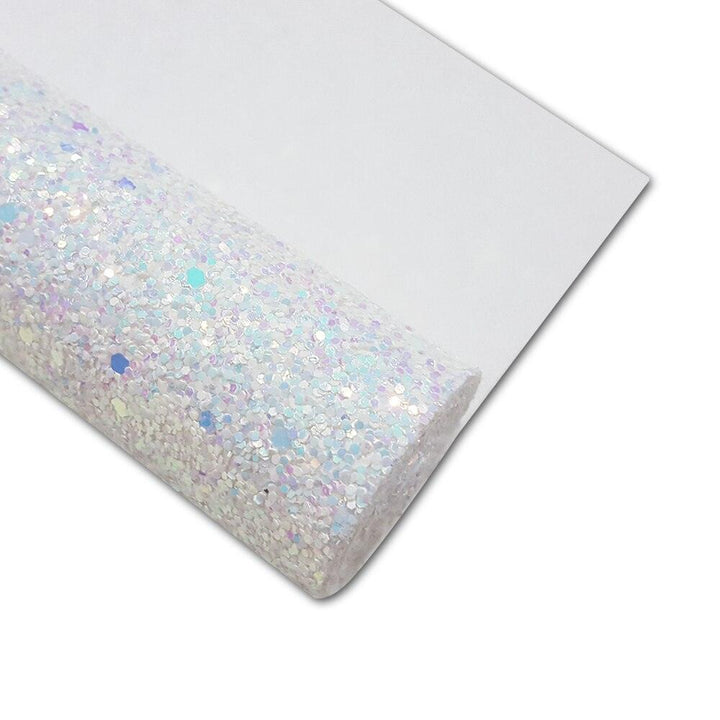 Lisslune | Sparkling White Faux Leather Craft Roll: Elevate your DIY masterpieces
