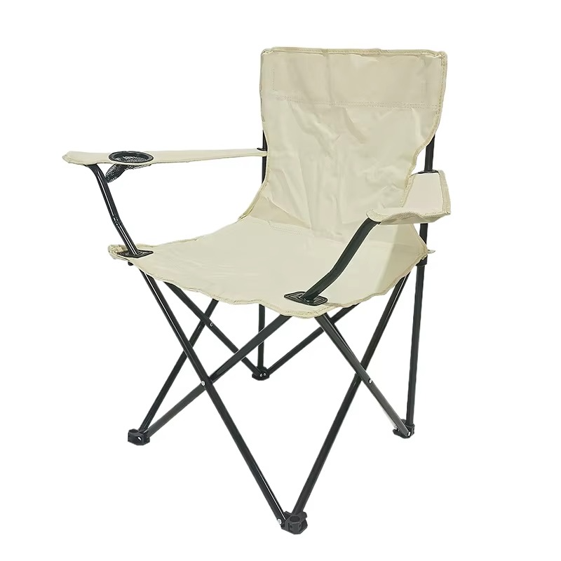 Lisslune | Portable Folding Camping Chair with Armrest, Backrest & Cup Holder