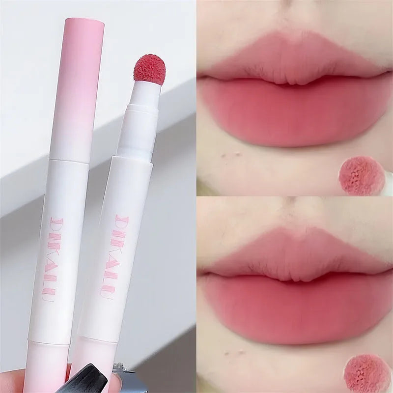 Rynx | Matte Lip Mud Air Cushion Lips Cream Brick Red Lip Lacquer Powder Lipstick Pen Non-Stick Cup Women's Lip Color Korean Makeup
