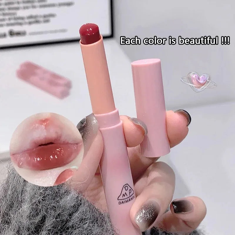 Rynx | Solid Pen Gloss Makeup Moisturizing Mirror Red-Brown Lipstick Long-Lasting Clear Moisturizing Lip Tint Natural Nude Lipstick