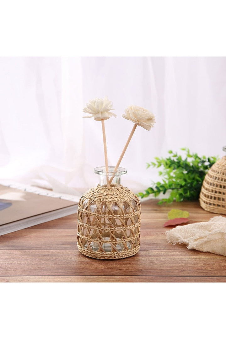Lisslune | Academy Rattan Glass Vases
