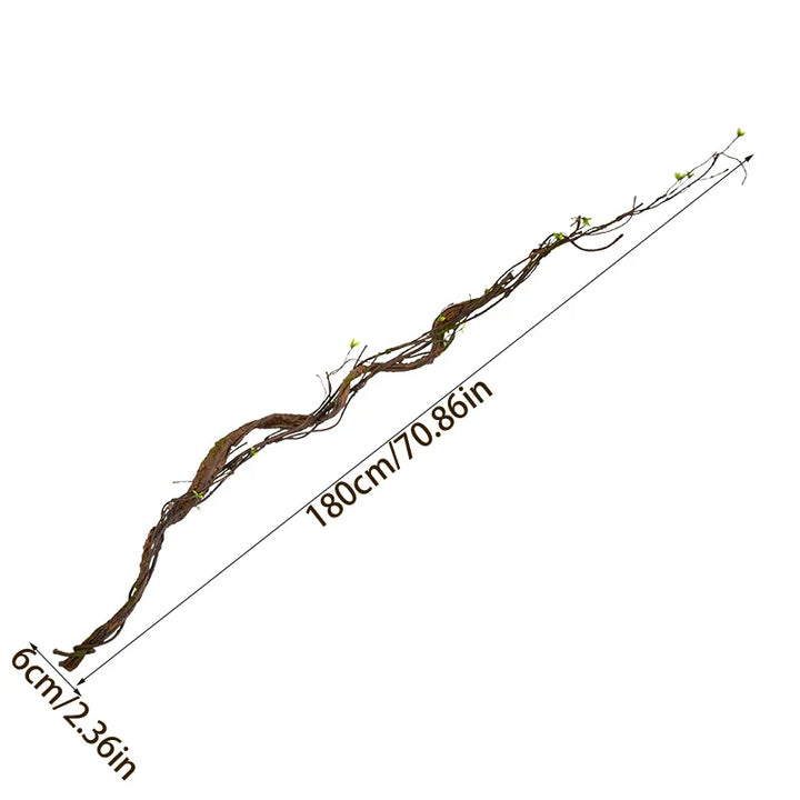 Rynx 180cm Flexible artificial tree rattan vine branch with leaves DIY wreath plant for home garden wedding wall decoration