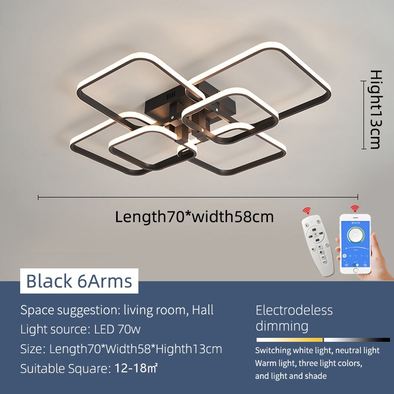 Lisslune | Modern Art Shapes Smart Home LED Chandelier