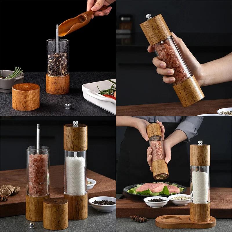 Lisslune | Stylish customizable wooden salt and pepper mills - Enhance your cooking experience