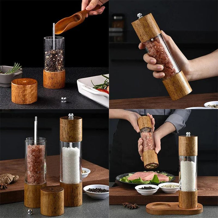 Lisslune | Stylish customizable wooden salt and pepper mills - Enhance your cooking experience