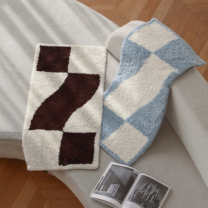 Rynx | Tufting geometric bedroom rug rug bedside living room floor seat cushion bathroom mat doormat aesthetic home office decor 50x100cm