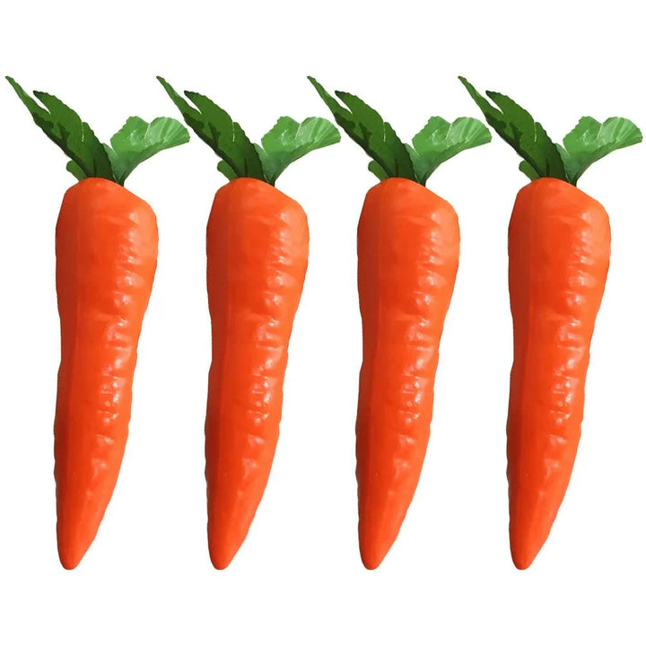 Lisslune | Set of 4 Realistic Foam Carrot Decorations for Cheerful Celebrations and Home Accents