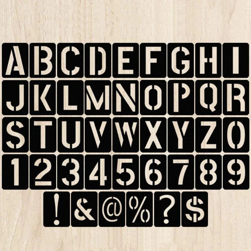 Lisslune | Creative 42-piece stencil kit for letters, numbers, and symbols - Perfect for DIY home decor and artistic creations