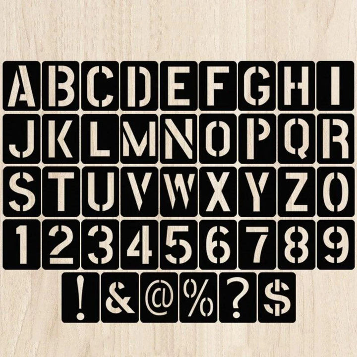 Lisslune | Creative 42-piece stencil kit for letters, numbers, and symbols - Perfect for DIY home decor and artistic creations
