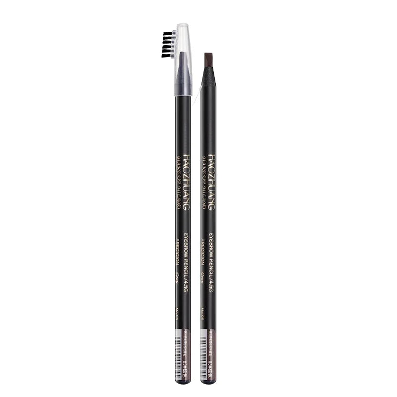 Rynx | High-Quality Pull Eyebrow Pencil Black Leather Makeup Wild Line Eyebrow Pencil Waterproof Hard Cap Flat Head Pencil White Pencil