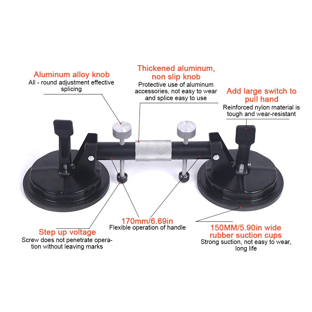 Lisslune | Granite Installation Adjustable Vacuum Suction Cups