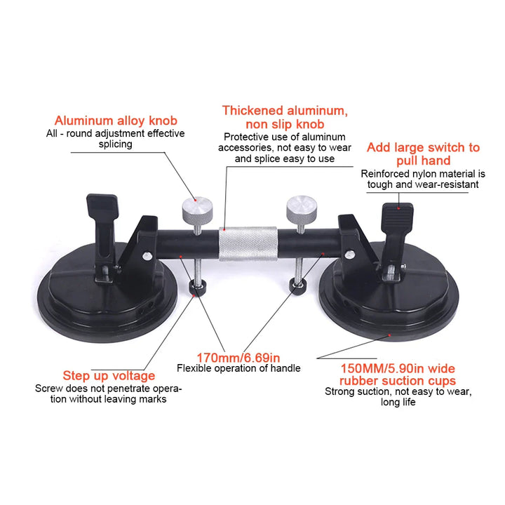 Lisslune | Granite Installation Adjustable Vacuum Suction Cups