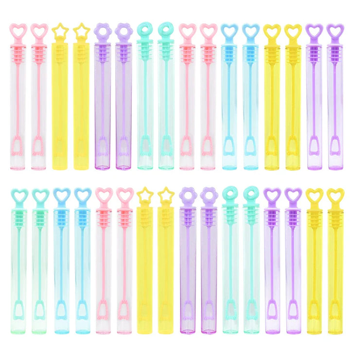 Rynx 10-50 pieces Colorful Bubble Soap Bottle Heart Stick Empty Tube Children's Birthday Party Gifts Piñata Filling Toy Wedding Gifts for Guests