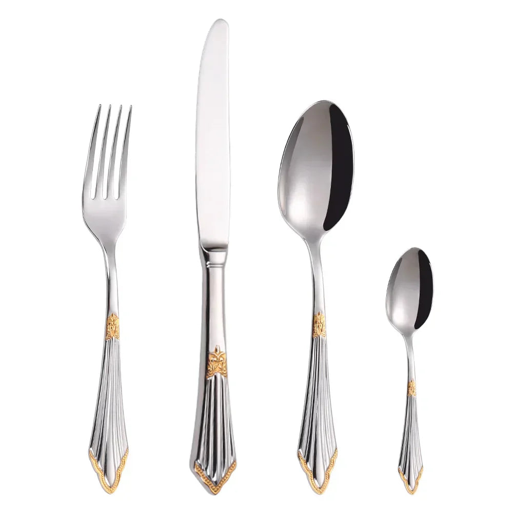 Lisslune | Elegant cutlery set in gold design