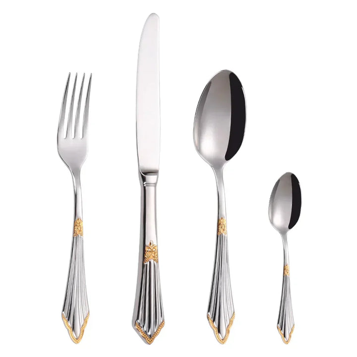 Lisslune | Elegant cutlery set in gold design