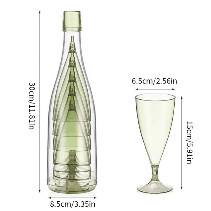 Lisslune | Portable Travel Wine Glass Bottle Set