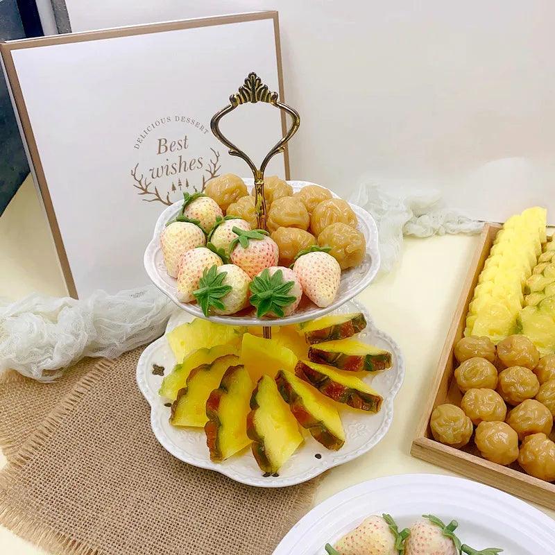Lisslune | Lively PVC Pineapple Slice - Life-like Artificial Fruit Decoration for Parties and Dessert Tables