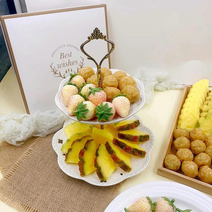 Lisslune | Lively PVC Pineapple Slice - Life-like Artificial Fruit Decoration for Parties and Dessert Tables