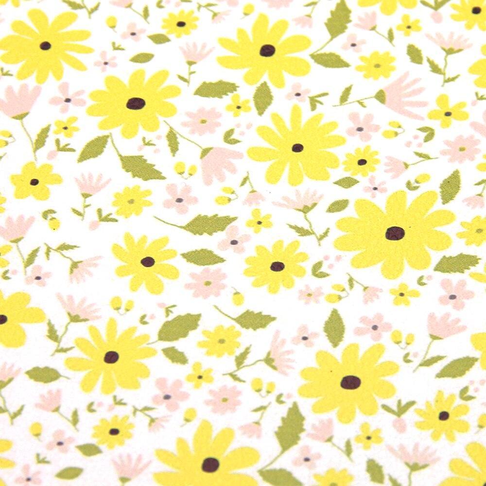 Lisslune | Floral Lychee Blossom Synthetic Leather Crafts Sheet - 20x33cm