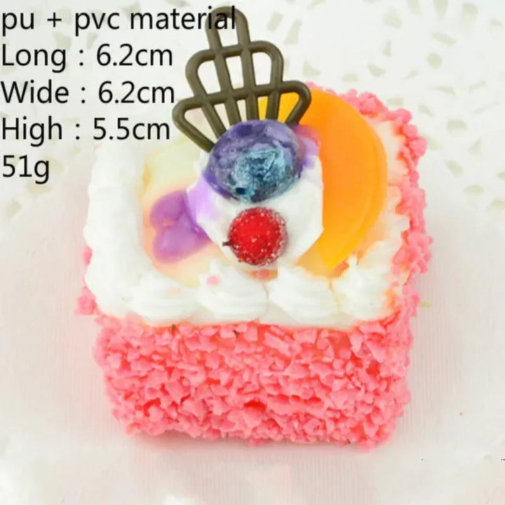 Lisslune | Realistic Faux Fruit Cake Display Model for Home Decor and Photography - 1 Piece Artificial Dessert Prop