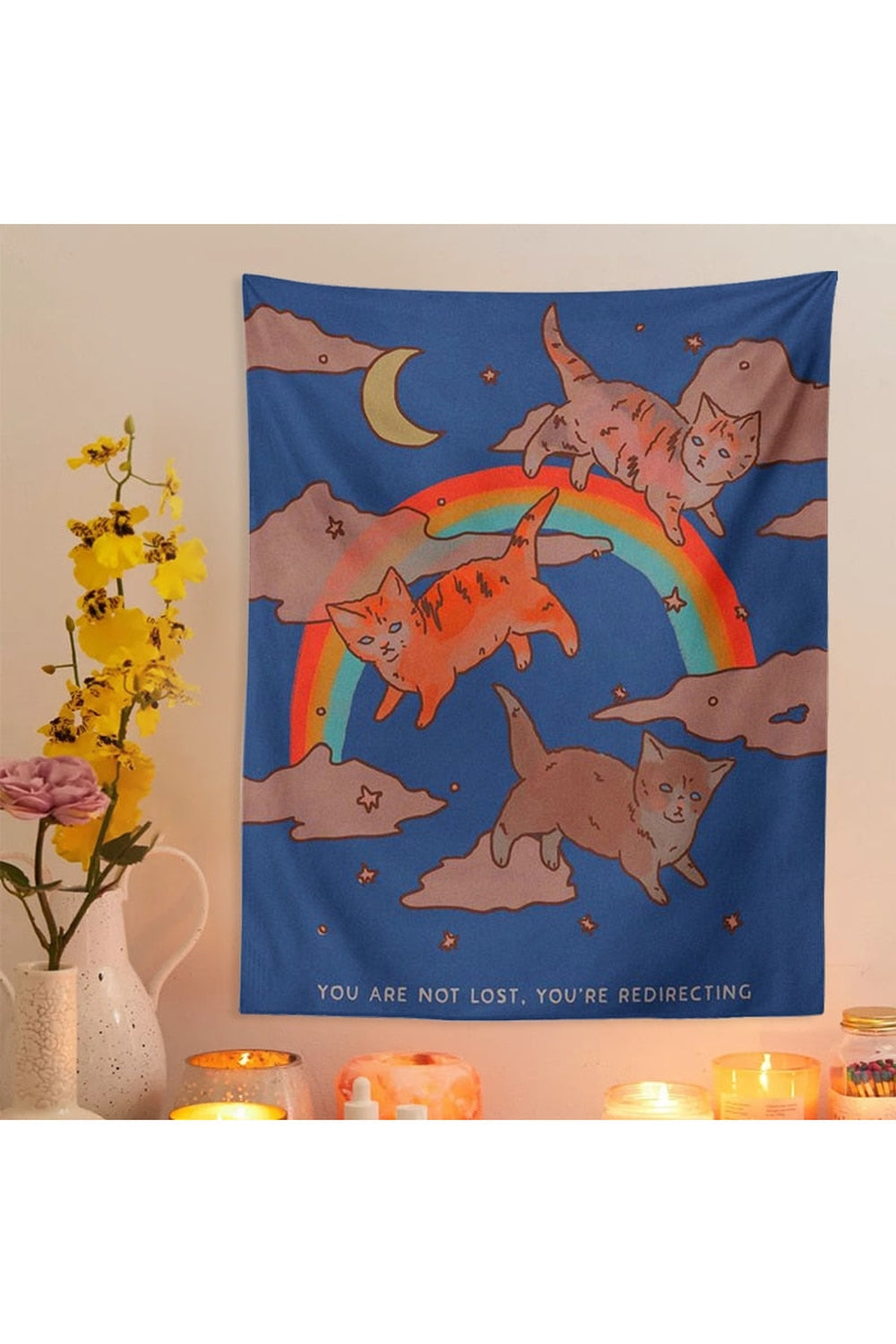 Lisslune | Cat Dreamy Wall Tapestry