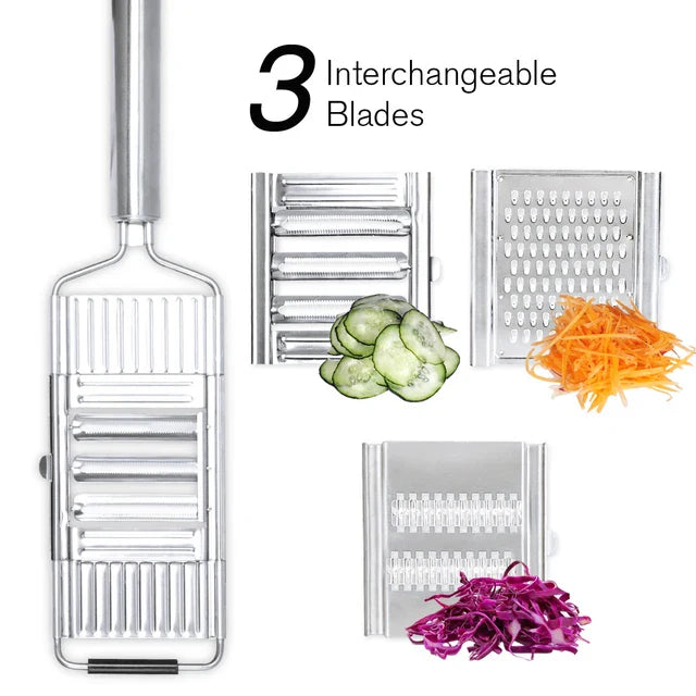 Lisslune | Stainless Steel Chopper Cutter Grater | Portable Handheld Vegetable Slicer | Easy to Clean Multifunctional Kitchen Tool