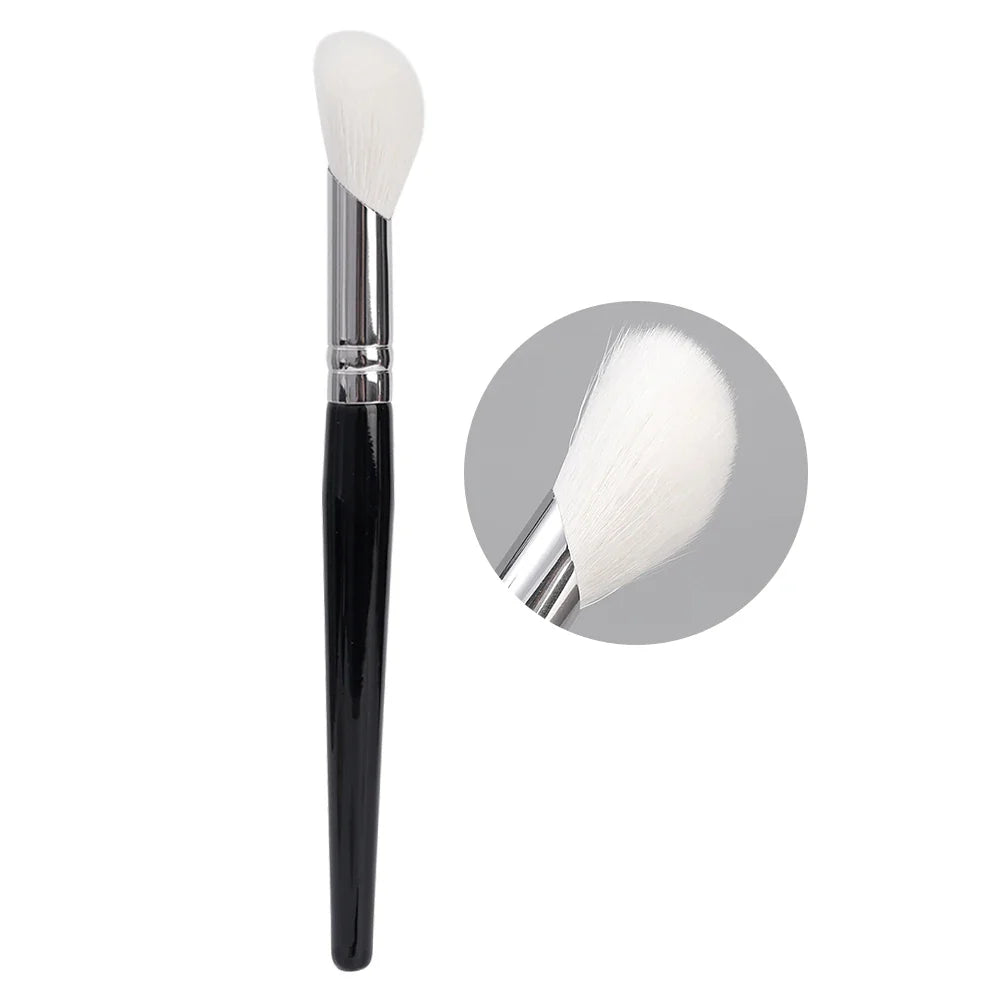 Rynx | Angle Highlight Blush Brush Goat Hair Powder Blush Makeup Brush Cheek Powder Contour Blush Professional Face Makeup Tools