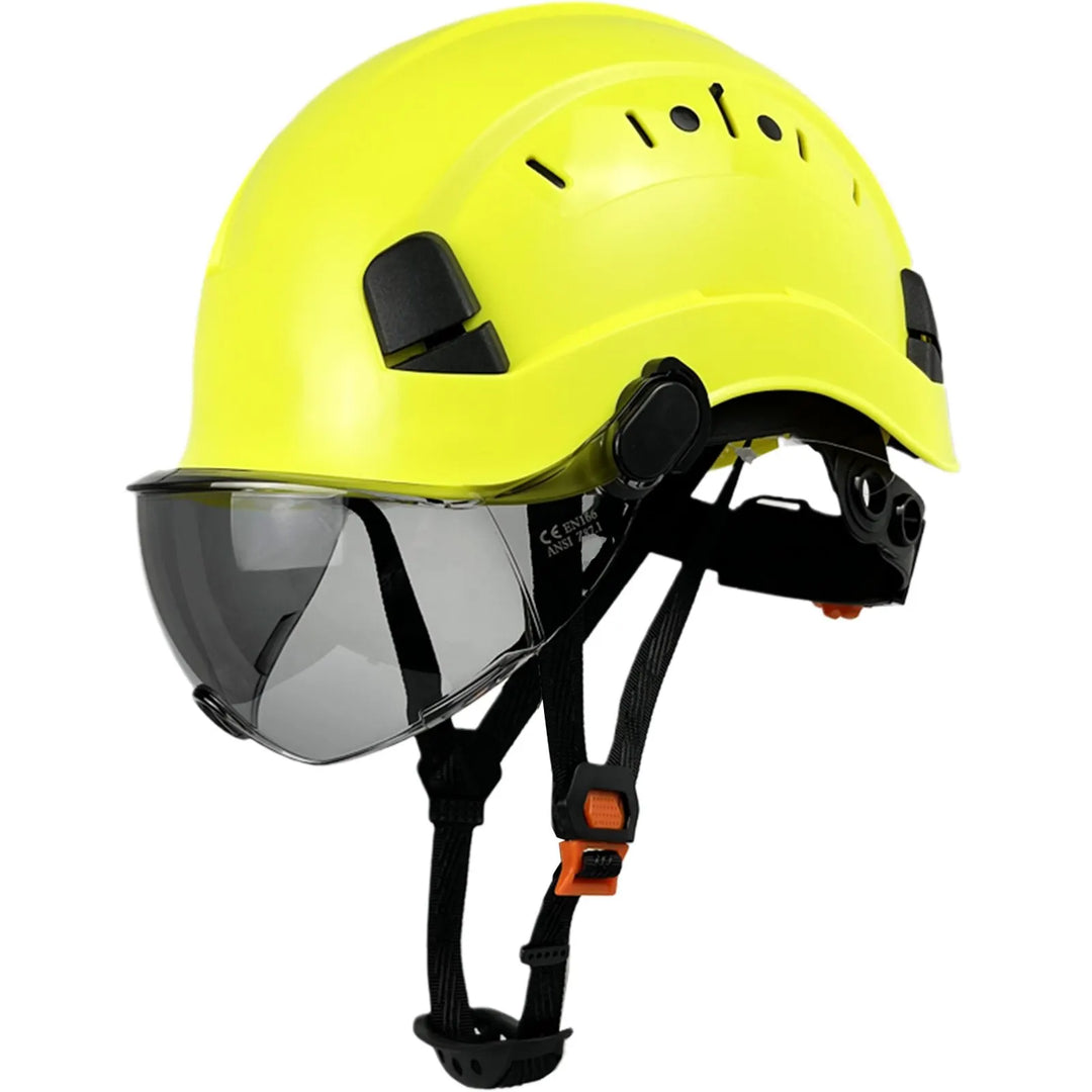 Lisslune | CE ABS Safety Helmet with Goggles & Visor – SafeGuard