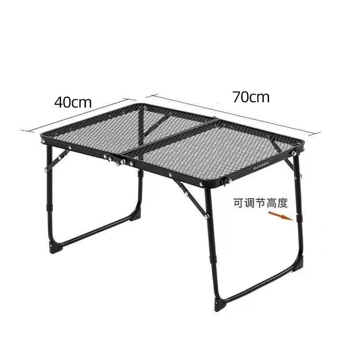 Rynx | New Outdoor Foldable Net Table Iron Net Table Lifting Table Outdoor Picnic Foldable Table Portable Double Ear Camping Table