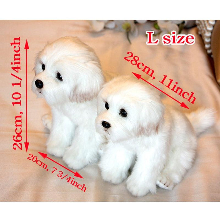 Lisslune | Opulent Maltese Puppy Plush: A demanding furry companion