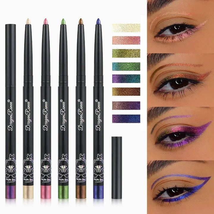 Rynx | Glitter Aurora Eyeliner Pencil Multi Chrome Eyeliner Long-lasting shiny metallic eyeshadow Lying silk caterpillar Green Purple Makeup pigment