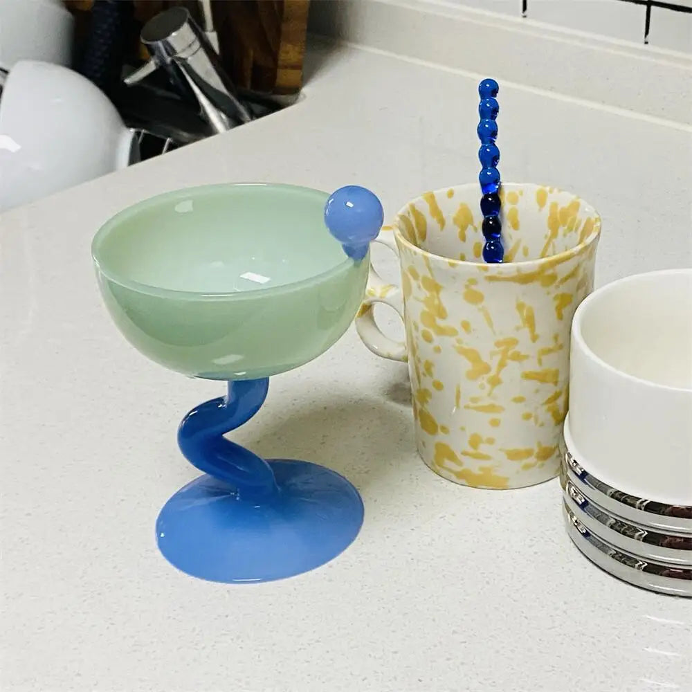 Rynx | irregular lead glass cup high borosilicate drink boiling water glass cocktail champagne cup ice cream milkshake cup