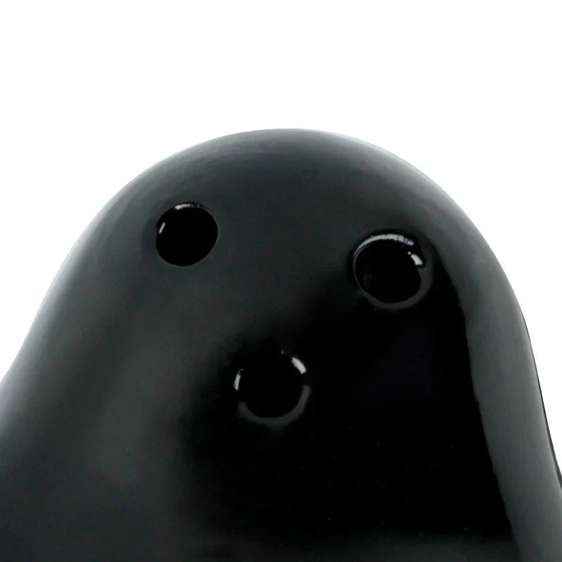 Lisslune | Cute Embracing Ghosts Black and White Ceramic Salt and Pepper Mill
