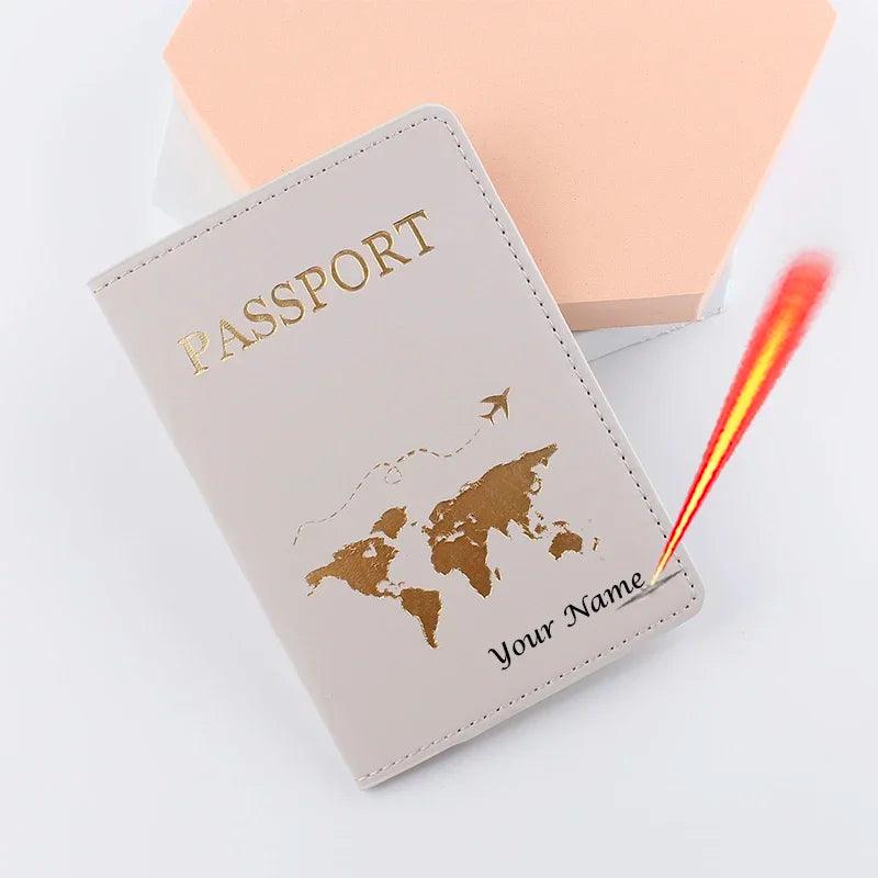 Lisslune | Custom engraved passport holder for adventurous couples - Elegant travel essential