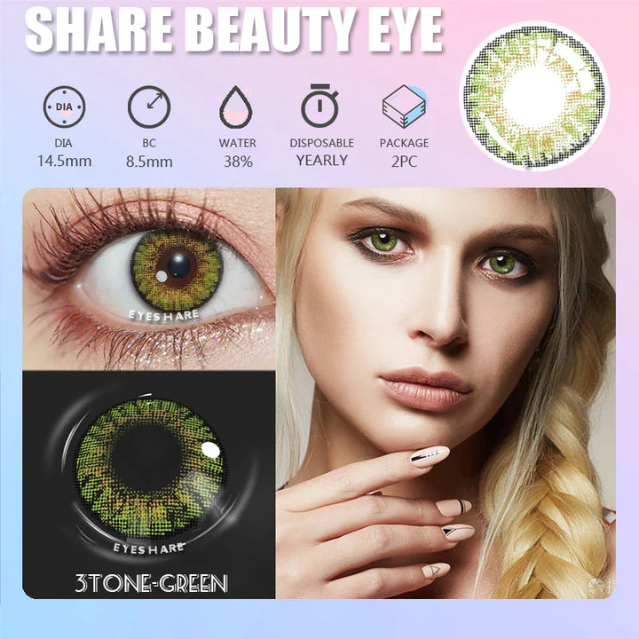 Rynx | 1 Pair Colored Contact Lenses for Eyes Cosplay Lenses for Eyes Blue Contact Lenses Fashion Brown Eye Lens Beauty Makeup