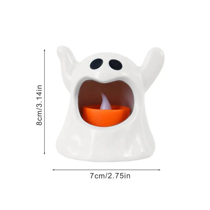 Rynx | Halloween Ghost Lamp with LED Flameless Candles Decorative Halloween Party Ghost Horror Atmosphere Props Deco