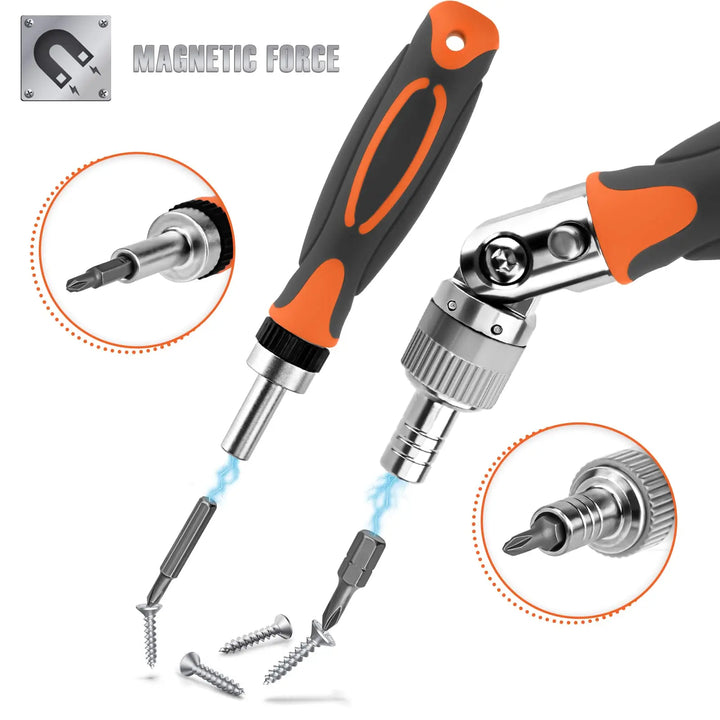 Lisslune | 68-in-1 Ratchet Screwdriver Set with Magnetic Bits & Extension Rod – FortiDrive