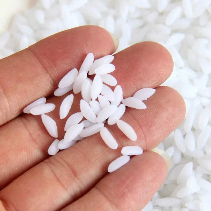 Lisslune | Realistic PVC Artificial White Rice for Event Styling and Crafts - 5-Bags Set