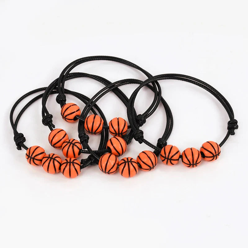 Rynx 10/20 pcs. Sports theme party bracelets soccer baseball basketball beads charm children's birthday gifts for guests piñata filling