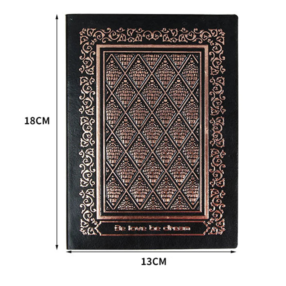 Rynx | Retro Embossed Notebook Vintage Notebook PU Leather Sketchbooks High-Quality Thickened Stationery Office Supplies School Diary